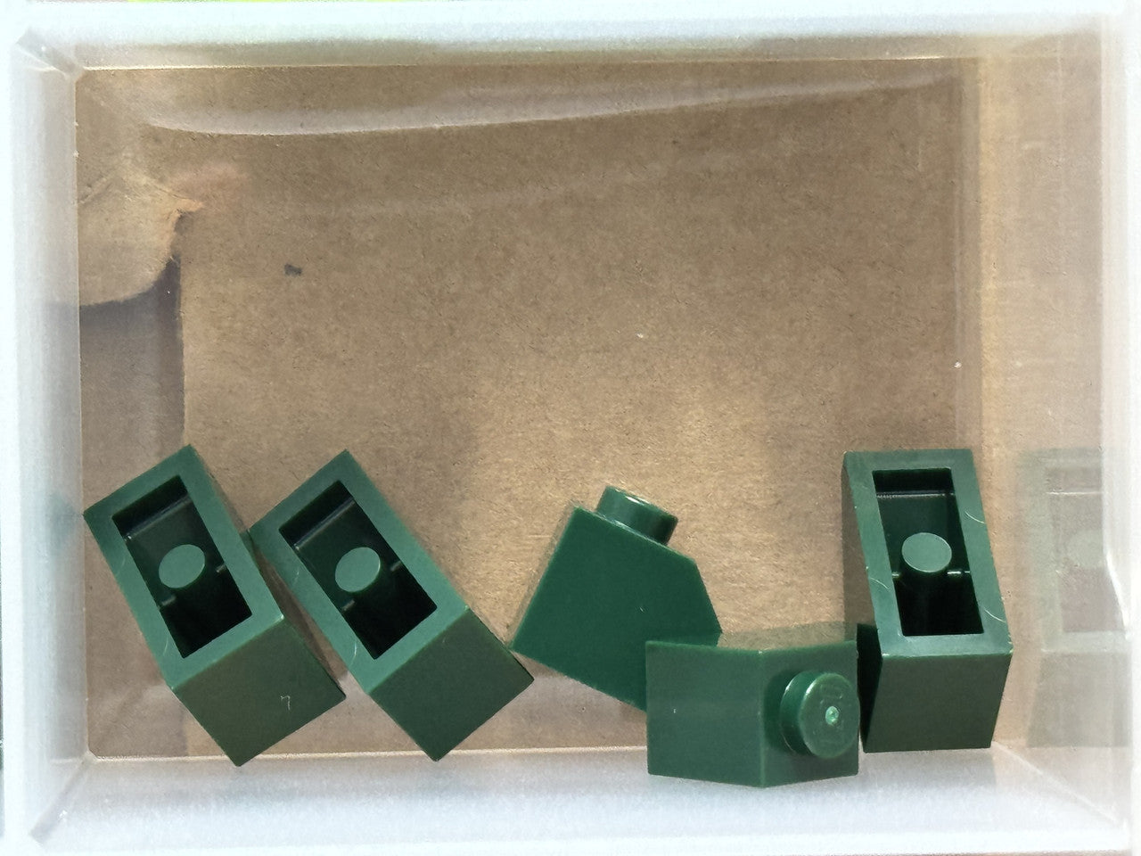 LEGO Parts - Dark Green Slope 45 2 x 1 - No 3040 - QTY 5