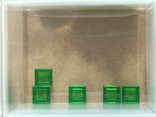 LEGO Parts - Trans-Green Tile 1 x 1 - No 3070 - QTY 5