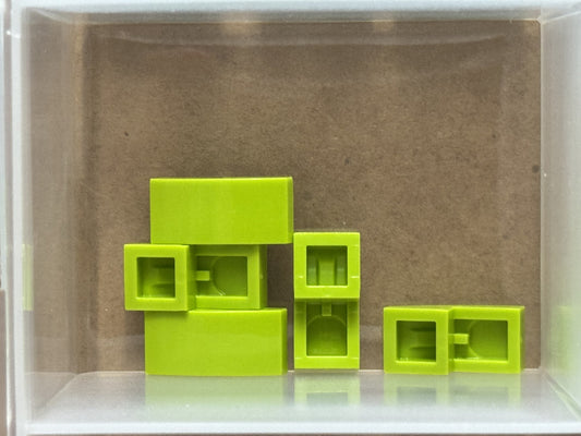 LEGO Parts - Lime Slope, Curved 2 x 1 x 2/3 - No 11477 - QTY 5