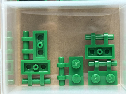 LEGO Parts - Green Plate 1 x 2 with Bar Handle on Side - No 2540 - QTY 5
