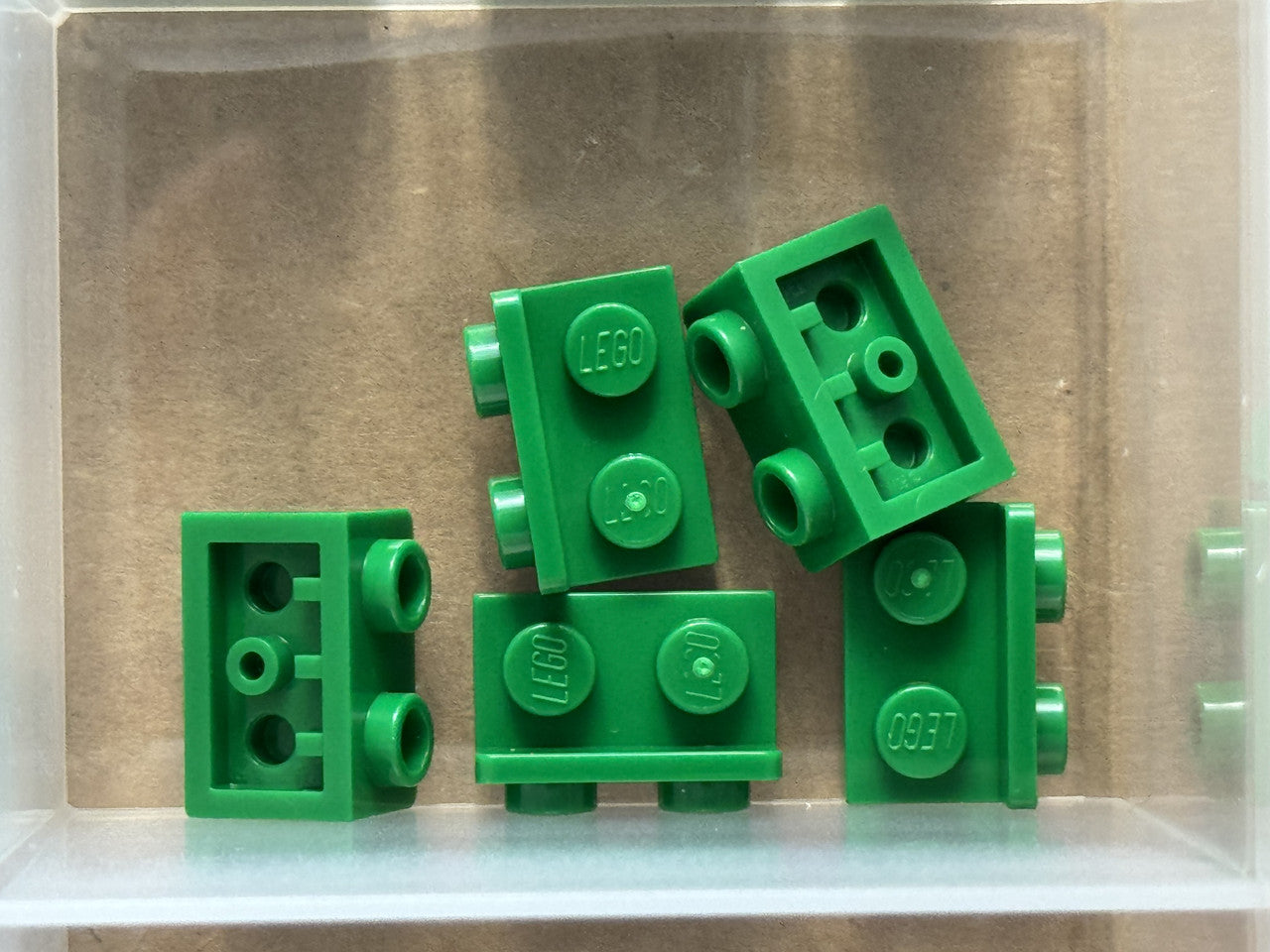 LEGO Parts - Green Bracket 1 x 2 - 1 x 2 Inverted - No 99780 - QTY 5