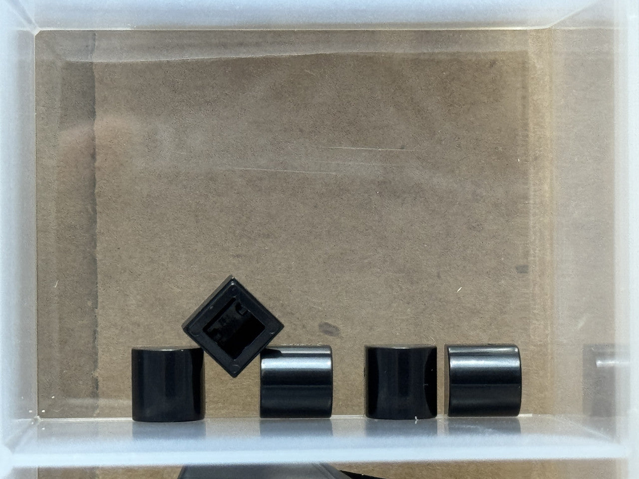 LEGO Parts - Black Slope, Curved 1 x 1 x 2/3 Double - No 49307 - QTY 5