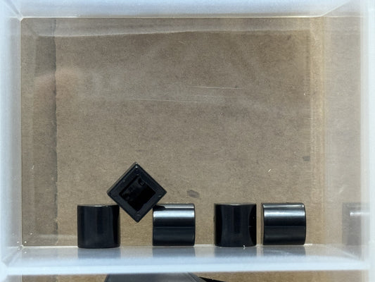 LEGO Parts - Black Slope, Curved 1 x 1 x 2/3 Double - No 49307 - QTY 5
