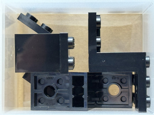 LEGO Parts - Black Bracket 5 x 2 x 2 1/3 with 2 Holes - No 76766 - QTY 5