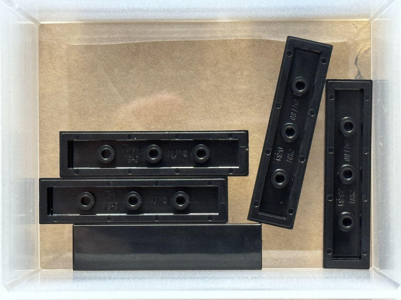 LEGO Parts - Black Tile 1 x 4 - No 2431 - QTY 5