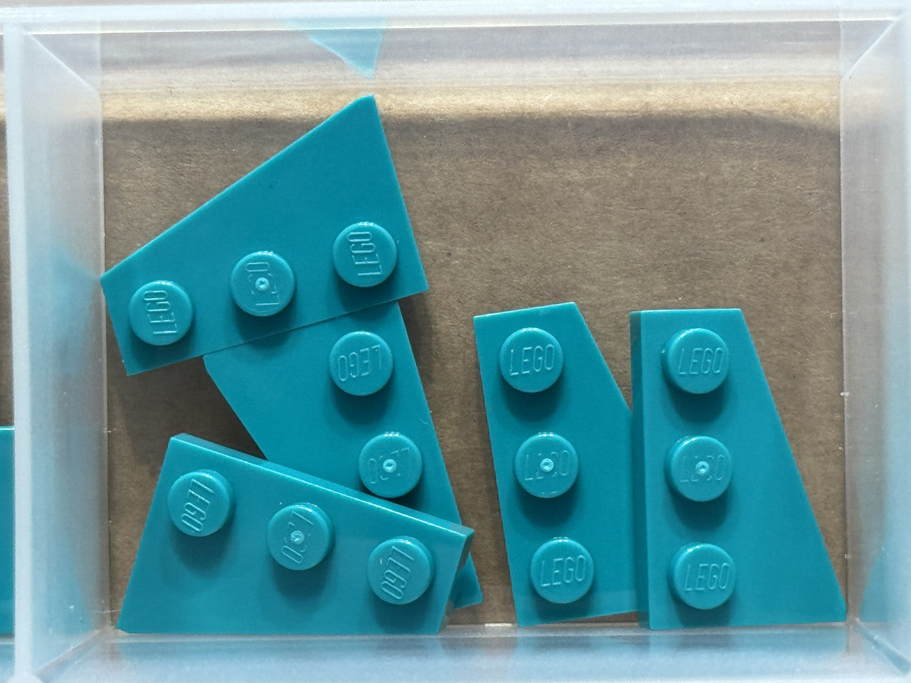 LEGO Parts - Dark Turquoise Wedge, Plate 3 x 2 Right - No 43722 - QTY 5