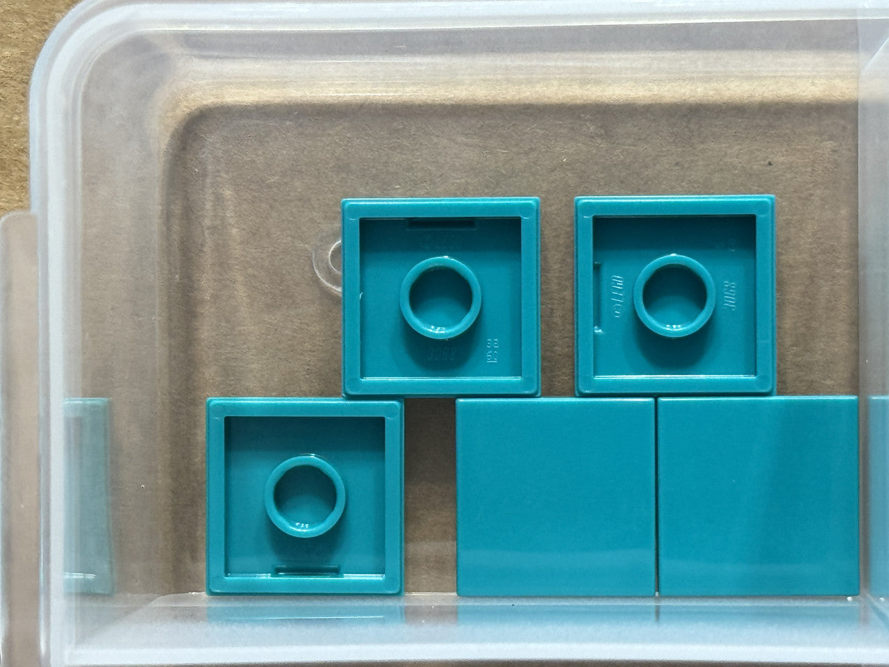 LEGO Parts - Dark Turquoise Tile 2 x 2 - No 3068 - QTY 5