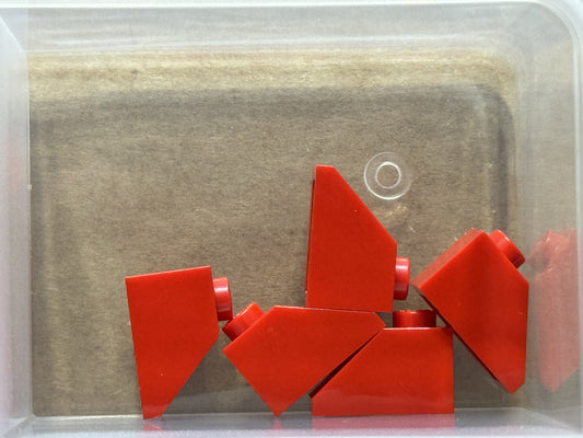 LEGO Parts - Red Slope 45 2 x 1 - No 3040 - QTY 5