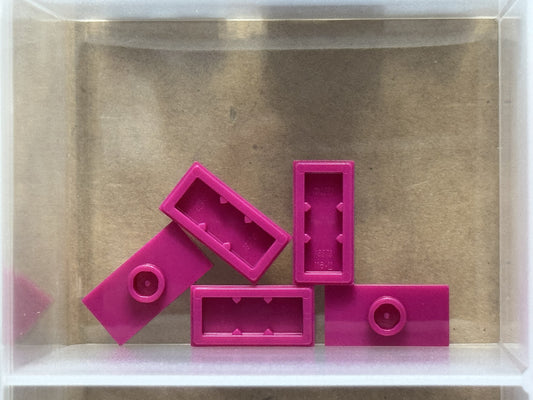 LEGO Parts - Magenta Plate 1 x 2 with 1 Stud (Jumper) - No 15573 - QTY 5