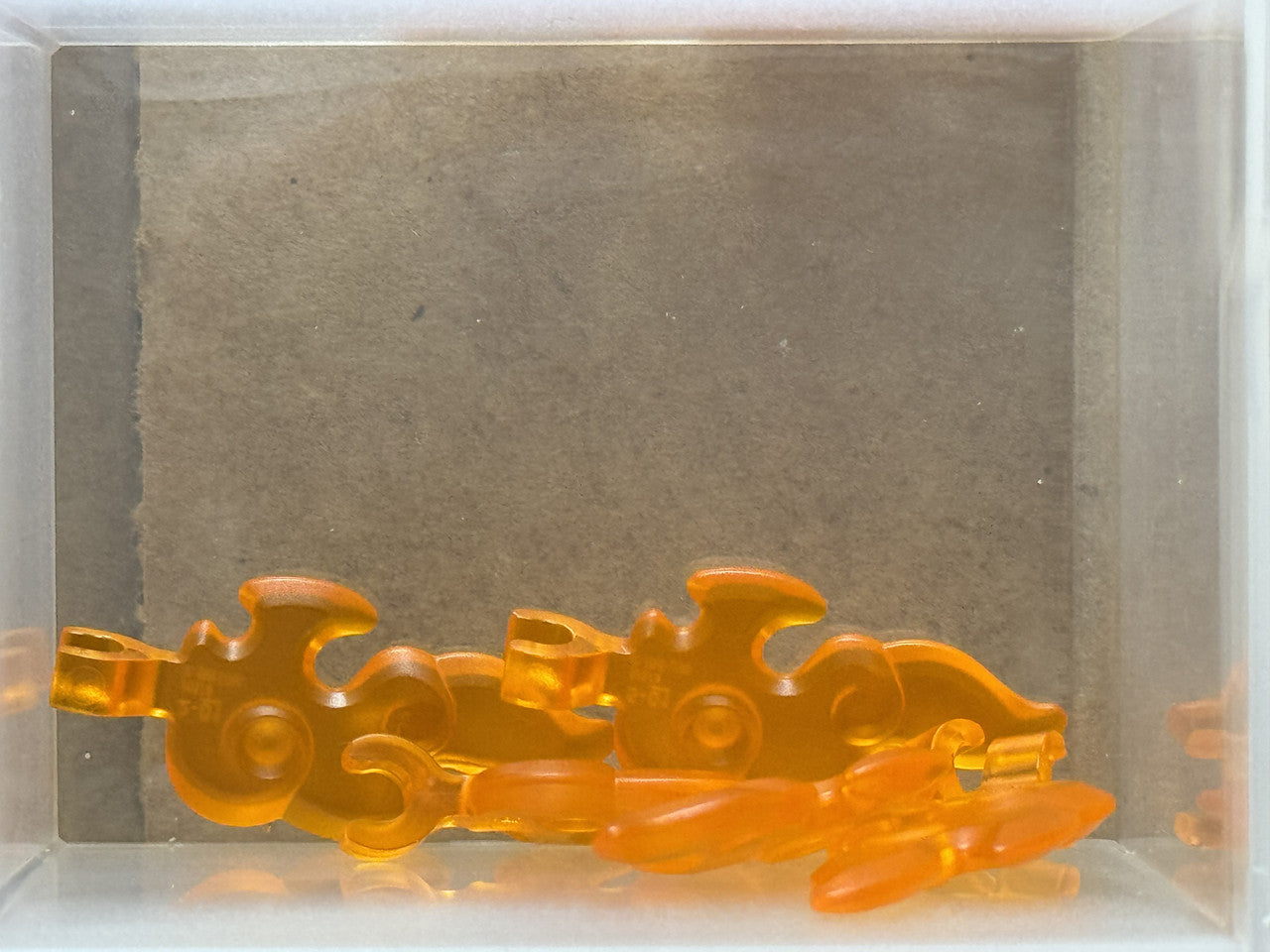 LEGO Parts - Trans-Orange Wave Small Clip End (Flame) - No 80519 - QTY 5