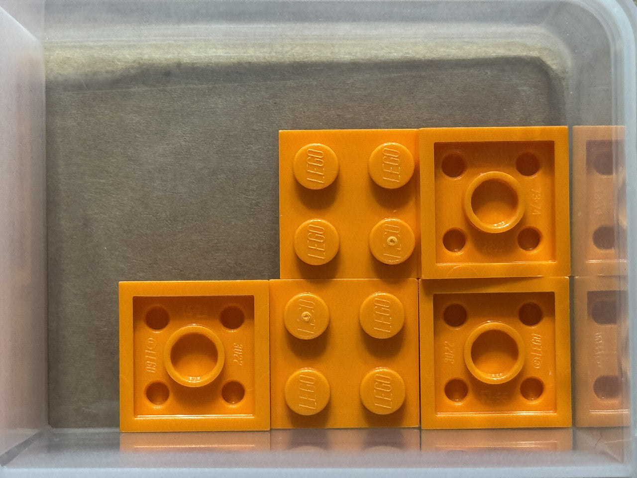 LEGO Parts - Orange Plate 2 x 2 - No 3022 - QTY 5