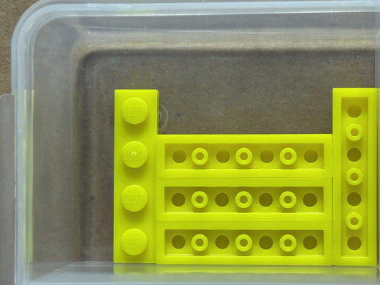 LEGO Parts - Neon Yellow Plate 1 x 4 - No 3710 - QTY 5