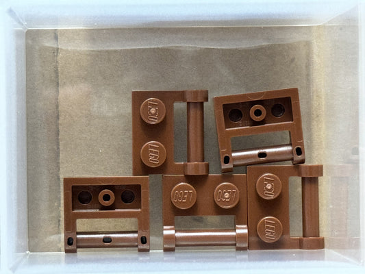 LEGO Parts - Reddish Brown Plate 1 x 2 with Bar Handle Side - No 48336 - QTY 5