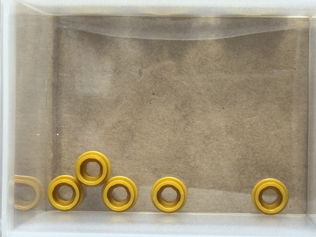 LEGO Parts - Pearl Gold Plate, Round 1 x 1 with Open Stud - No 85861 - QTY 5