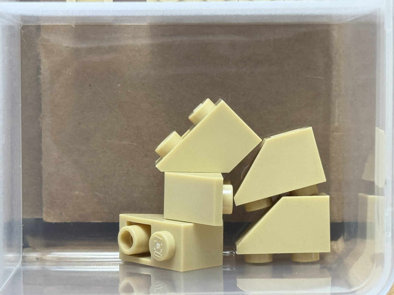 LEGO Parts - Tan Slope, Inverted 45 2 x 1 - No 3665 - QTY 5