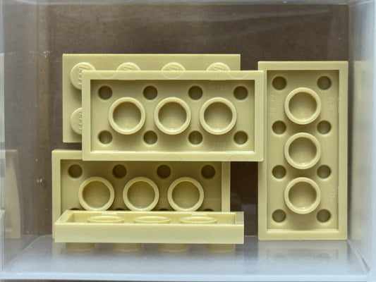 LEGO Parts - Tan Plate 2 x 4 - No 3020 - QTY 5