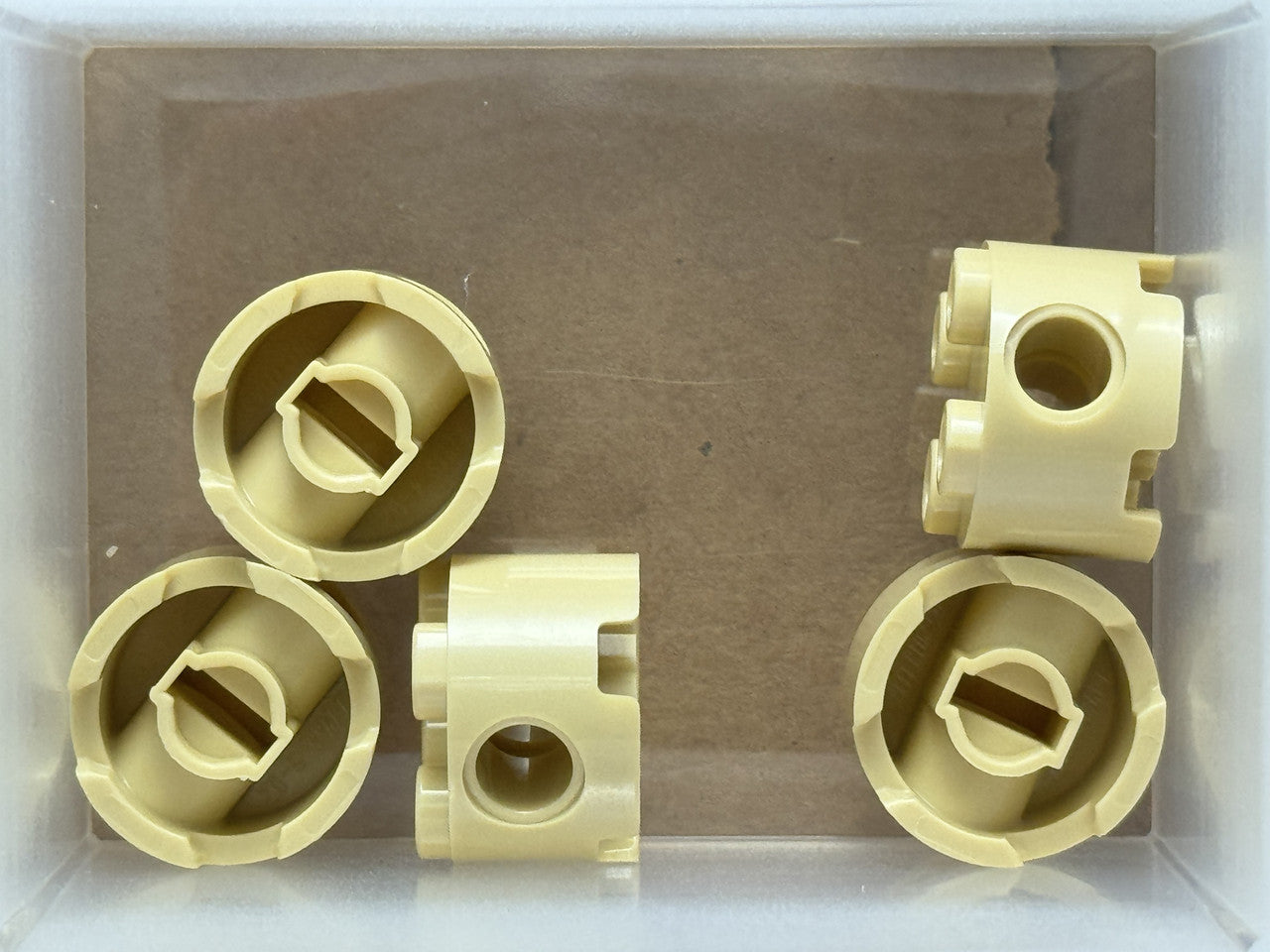 LEGO Parts - Tan Brick, Round 2 x 2 with Pin Holes - No 17485 - QTY 5