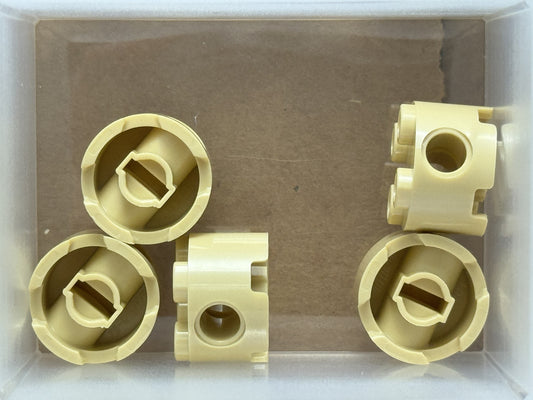 LEGO Parts - Tan Brick, Round 2 x 2 with Pin Holes - No 17485 - QTY 5