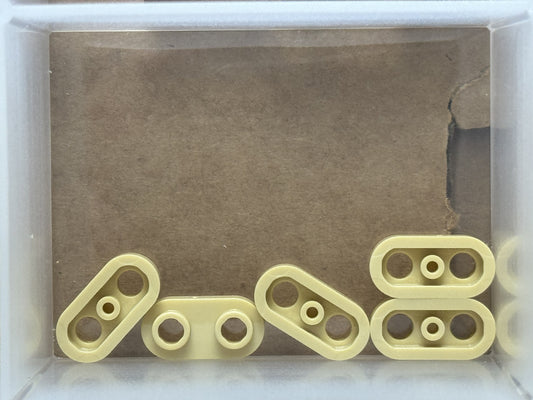LEGO Parts - Tan Plate, Round 1 x 2 with Open Studs - No 35480 - QTY 5