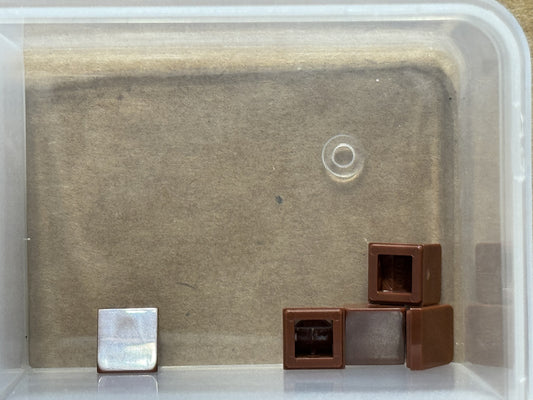 LEGO Parts - Reddish Brown Slope 30 1 x 1 x 2/3 - No 54200 - QTY 5