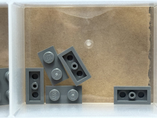 LEGO Parts - Dark Bluish Gray Plate 1 x 2 - No 3023 - QTY 5