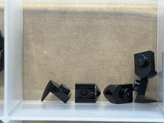 LEGO Parts - Black Plate, Modified 1 x 1 with Tooth Vertical - No 15070 - QTY 5
