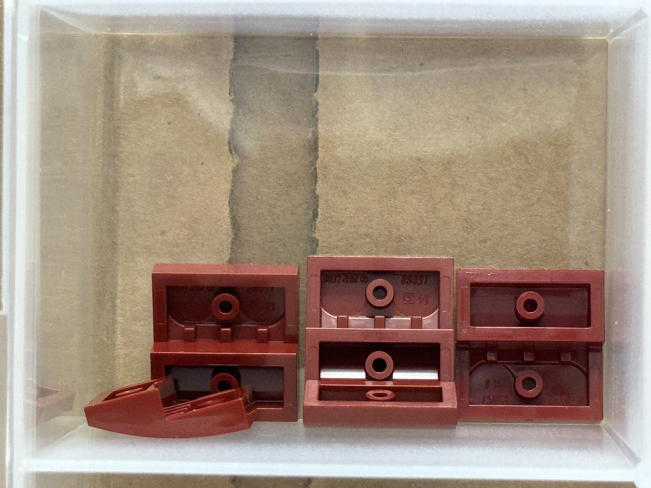 LEGO Parts - Dark Red Slope, Curved 2 x 2 x 2/3 - No 15068 - QTY 5