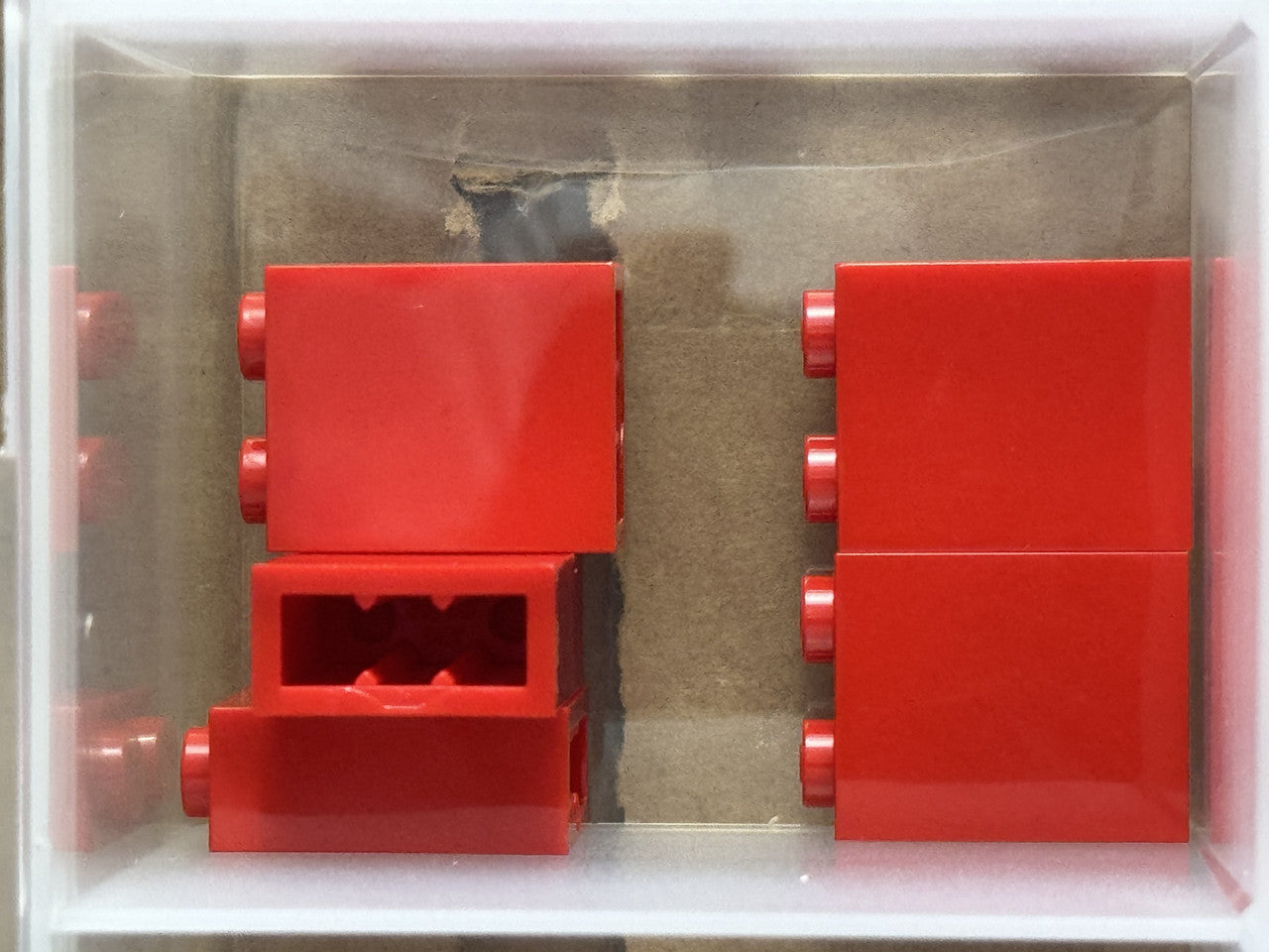 LEGO Parts - Red Brick 1 x 2 x 2 with Inside Stud Holder - No 3245c - QTY 5