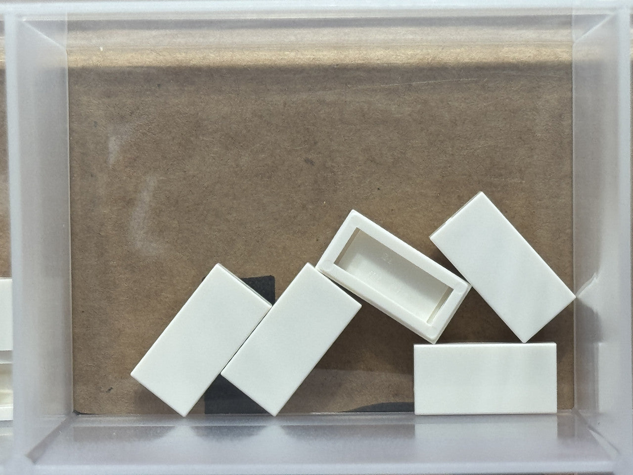 LEGO Parts - White Tile 1 x 2 - No 3069 - QTY 5