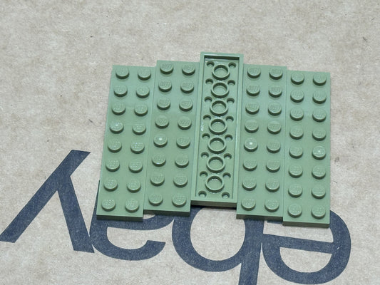 LEGO Parts - Olive Green Plate 2 x 8 - No 3034 - QTY 5
