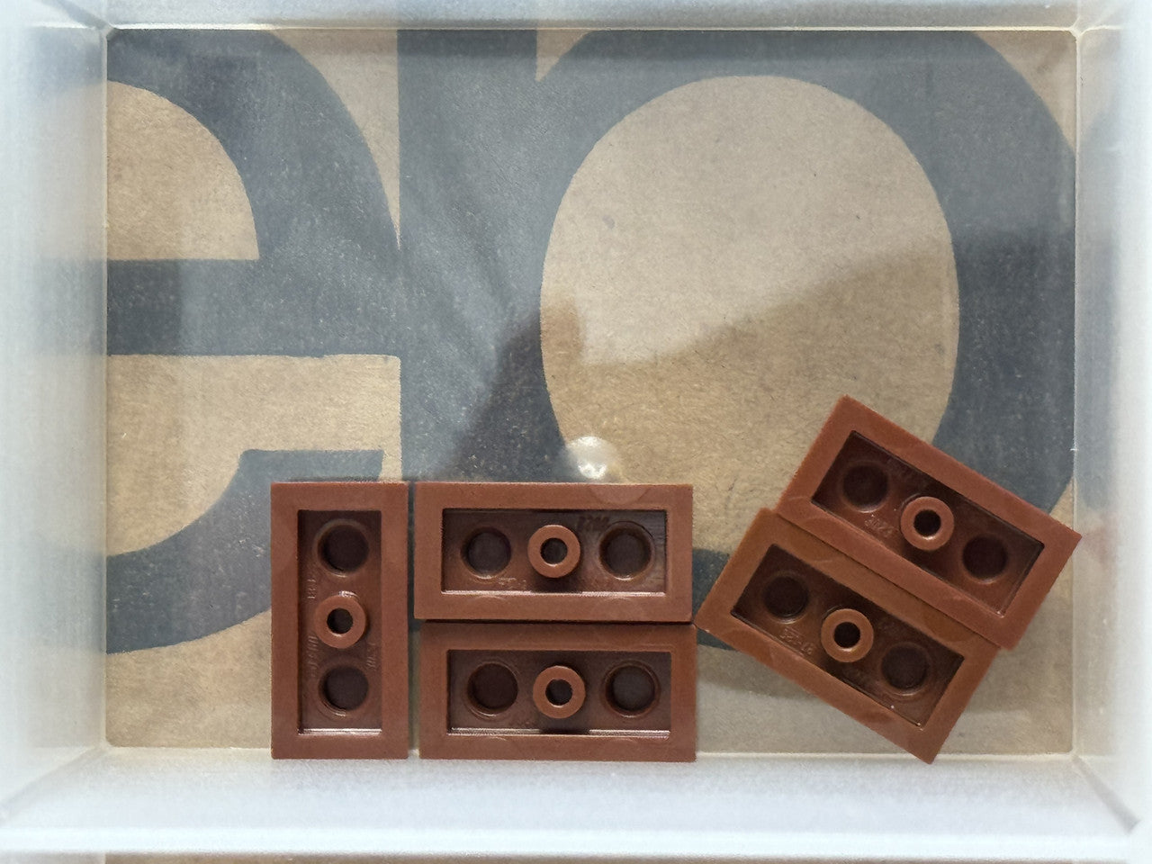 LEGO Parts - Reddish Brown Plate 1 x 2 - No 3023 - QTY 5