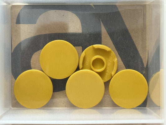 LEGO Parts - Pearl Gold Tile, Round 2 x 2 - No 14769 - QTY 5