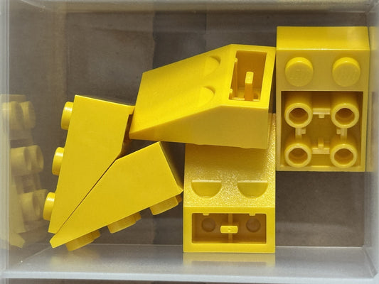 LEGO Parts - Yellow Slope, Inverted 33 3 x 2 - No 3747b - QTY 5
