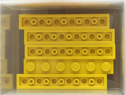 LEGO Parts - Yellow Plate 1 x 6 - No 3666 - QTY 5