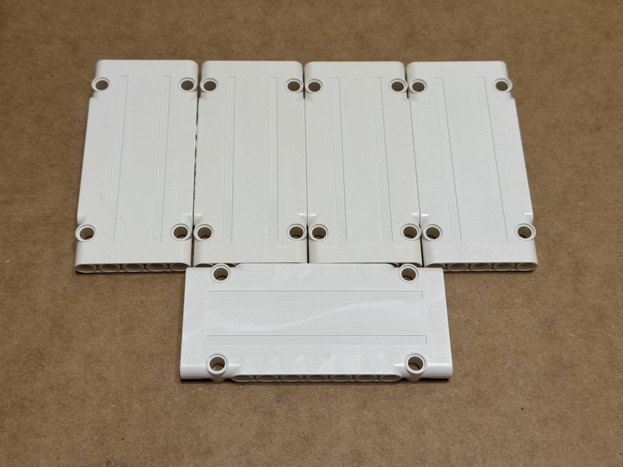 LEGO Parts - White Technic, Panel Plate 5 x 11 x 1 - No 64782 - QTY 5