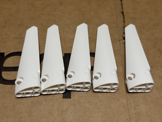 LEGO Parts - White Technic, Panel Fairing # 5 - No 64681 - QTY 5