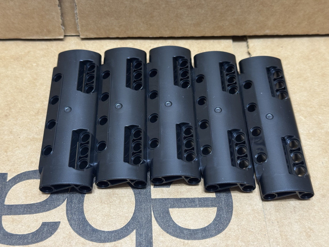 LEGO Parts - Black Technic, Panel Curved 11 x 3 10 Pin Holes - No 11954 - QTY 5