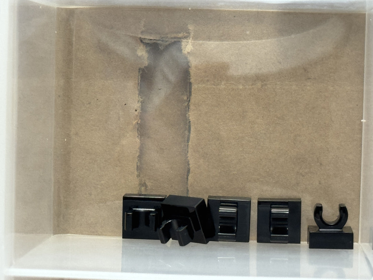 LEGO Parts - Black Tile, Modified 1 x 1 with Open O Clip - No 15712 - QTY 5