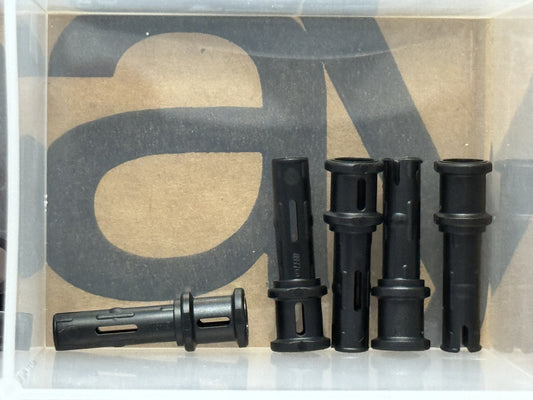 LEGO Parts - Black Technic, Pin 3L with Stop Bush - No 32054 - QTY 5