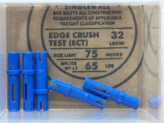 LEGO Parts - Blue Technic, Pin 3L with Friction Ridges - No 6558 - QTY 5