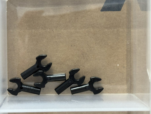 LEGO Parts - Black Bar 1L with Clip Mechanical Claw - No 48729b - QTY 5