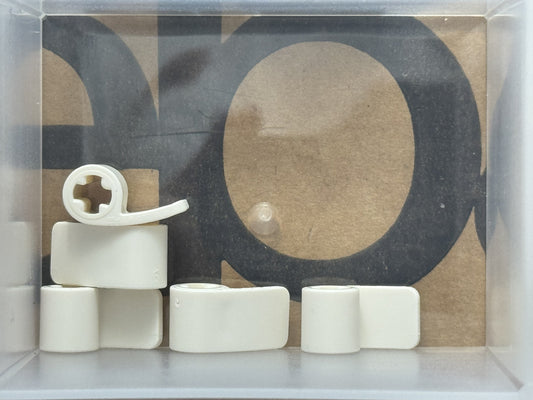 LEGO Parts - White Technic, Panel Curved 2 x 1 x 1 - No 89679 - QTY 5