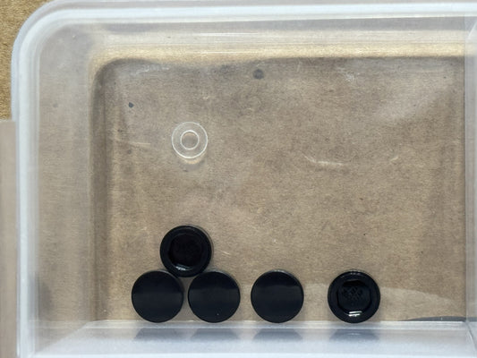 LEGO Parts - Black Tile, Round 1 x 1 - No 98138 - QTY 5