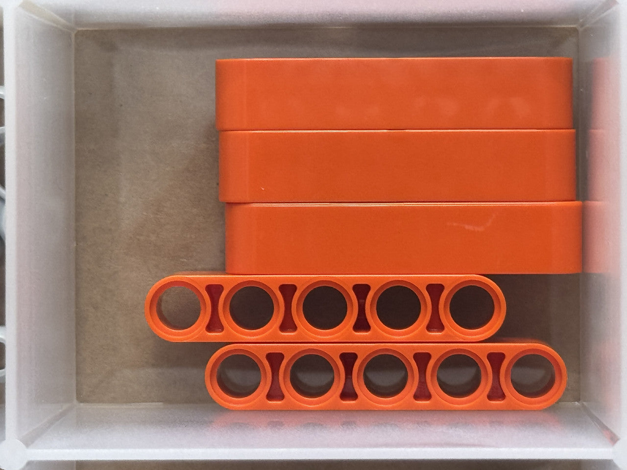 LEGO Parts - Reddish Orange Technic, Liftarm Thick 1 x 5 - No 32316 - QTY 5