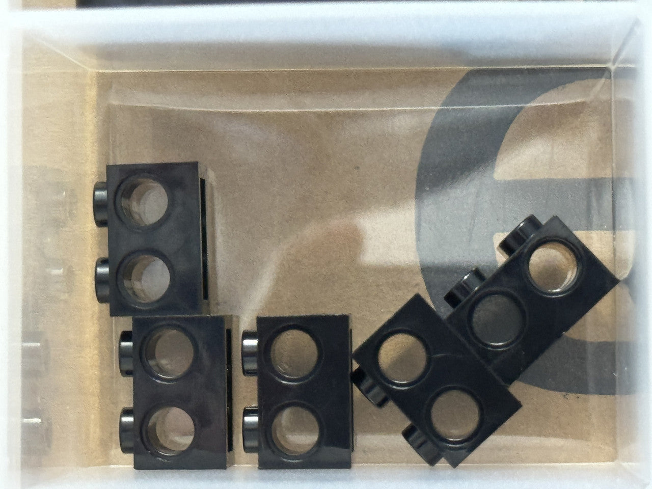 LEGO Parts - Black Technic, Brick 1 x 2 with Holes - No 32000 - QTY 5
