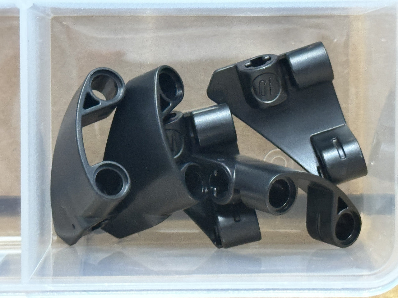 LEGO Parts - Black Technic, Panel Curved #10 3 x 3 Tapered - No 2403 - QTY 5
