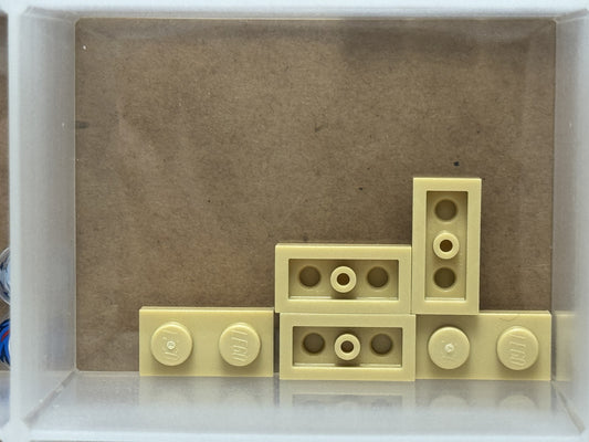 LEGO Parts - Tan Plate 1 x 2 - No 3023 - QTY 5