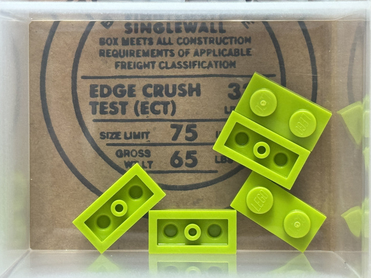 LEGO Parts - Lime Plate 1 x 2 - No 3023 - QTY 5