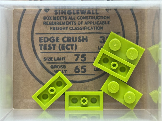LEGO Parts - Lime Plate 1 x 2 - No 3023 - QTY 5