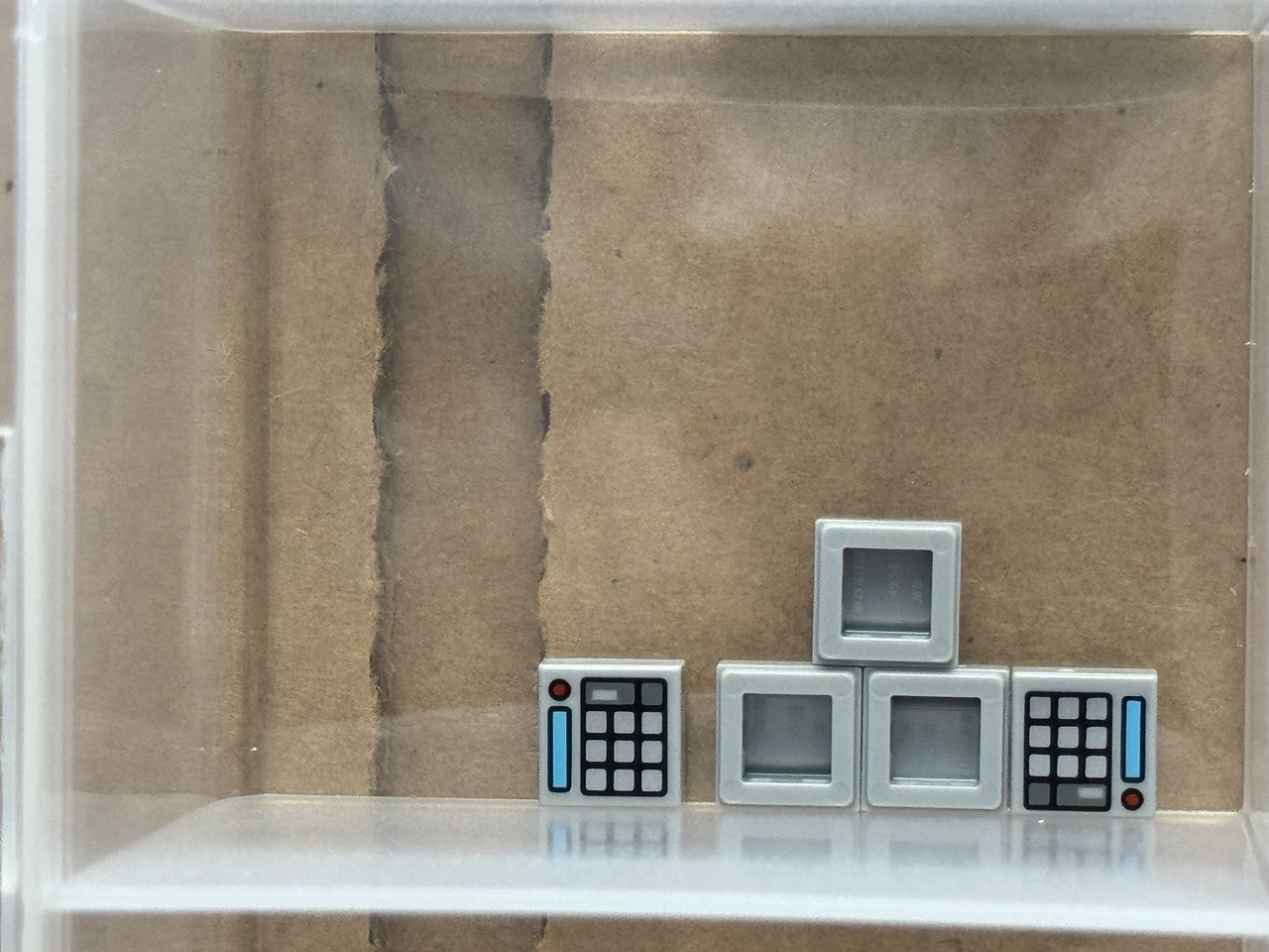 LEGO Parts - Light Bluish Gray Tile 1 x 1 Silver Keypad - No 3070pb174 - QTY 5